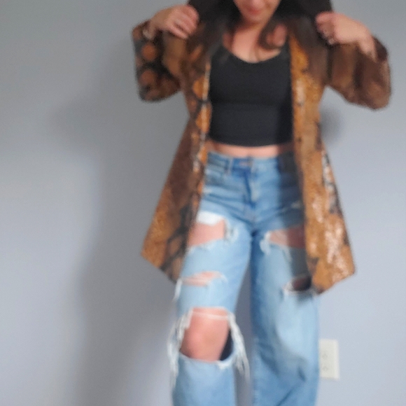 Vintage lightweight snake skin coat size medium - Picture 6 of 6